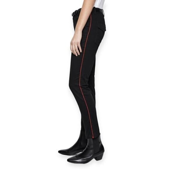 Nili‎ Lotan Jenna pant with Piping, Black with red, Size 2 - Picture 1 of 13